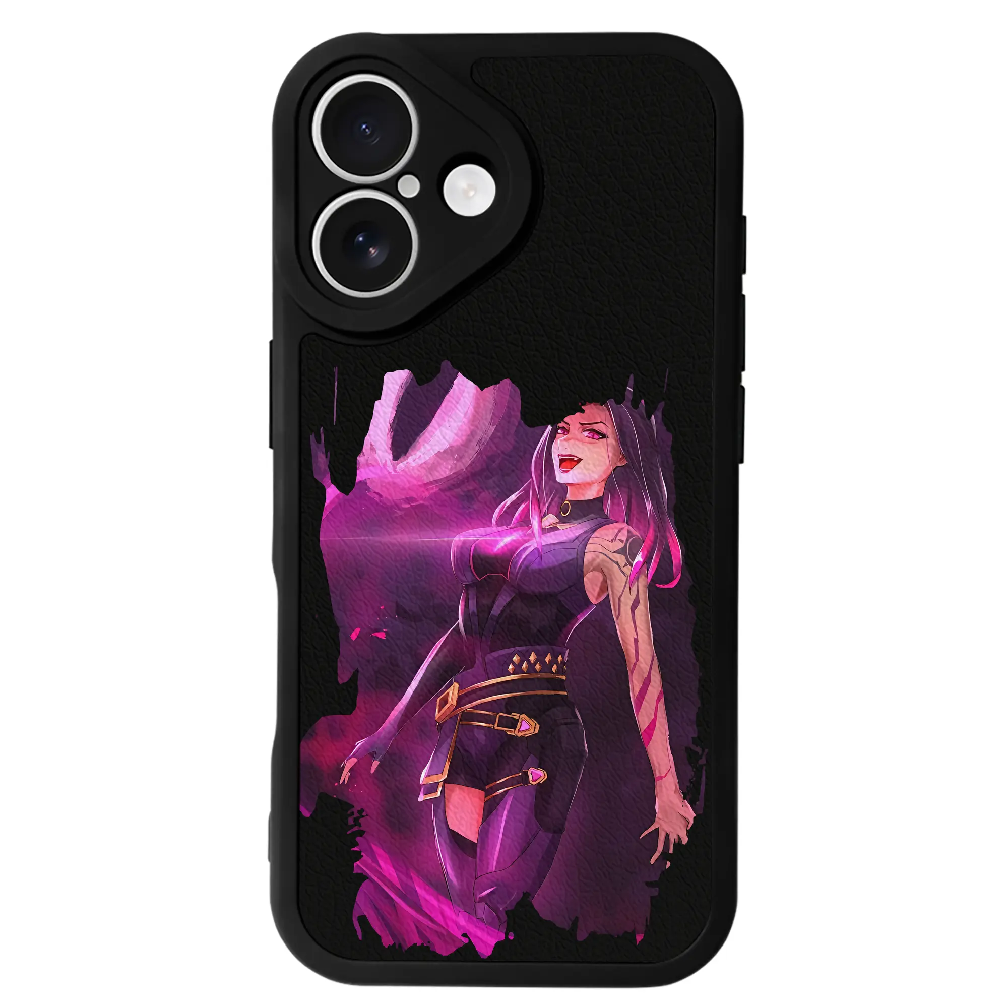 VALORANT グッズ,レイナ - IPhone 16シリーズ対応 ・ シリコンスマホケース ・ レザー調 ・ 高精度フィット ・ 耐衝撃 ・ ワイヤレス充電対応 ・ 精密カット